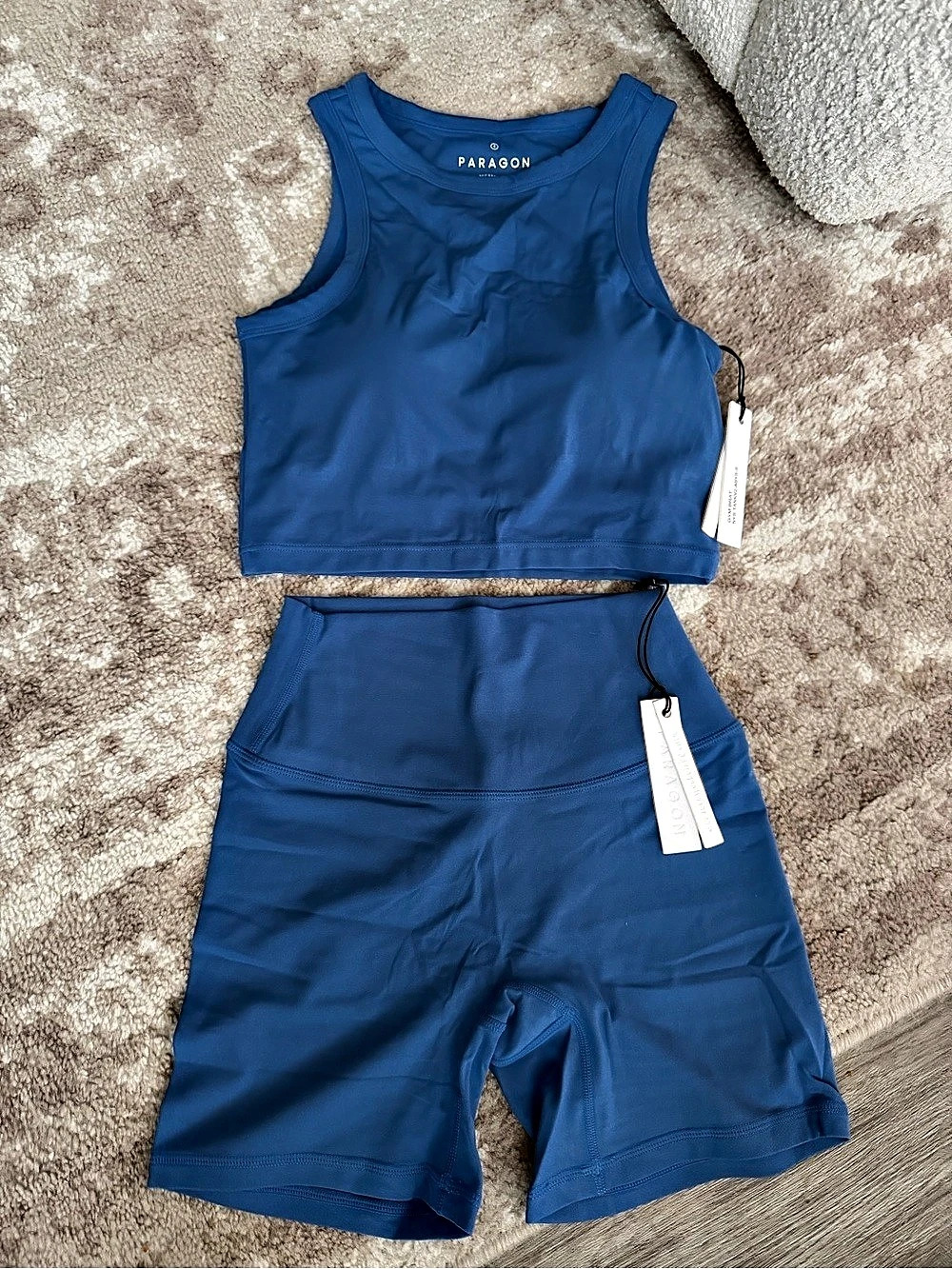 NWT Paragon Fitwear Gym Brat Set Abyss Blue Size Small